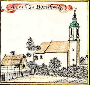 Kirch zu Borschwitz - Kościół, widok ogólny